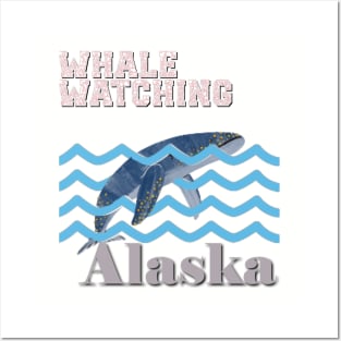 Alaska Whale Watching humpback beluga orca killer whales Posters and Art